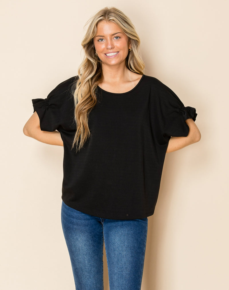 W.A.Y AIR ESSENTIALS Elastic Short sleeves TOP