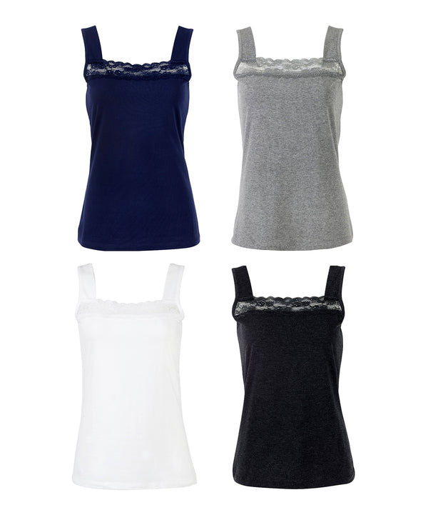 Urban Diction Charcoal Lace Camisole Set of 4