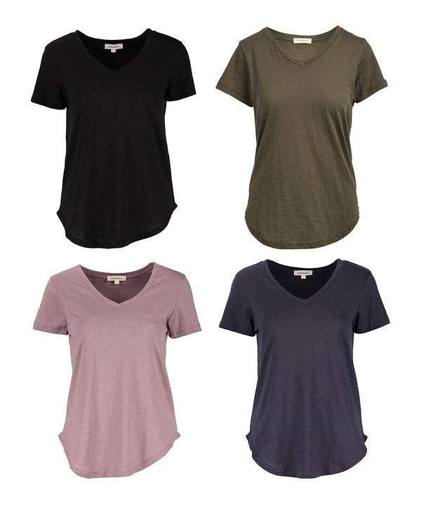 Urban Diction Navy & Olive V-Neck Tee Set