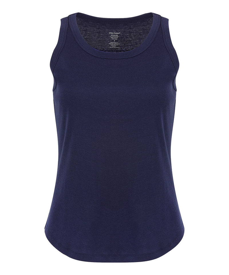 Urban Diction Navy & Charcoal Curved Hem Tank - Set of Four