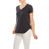 Urban Diction 4 Pack Women's Neutral Colored V-neck T-Shirts - W.A.Y