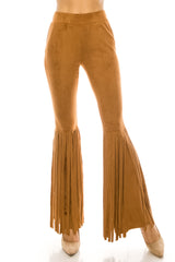 Fringe Bell Suede Pants Active - W.A.Y