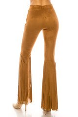 Fringe Bell Suede Pants Active - W.A.Y